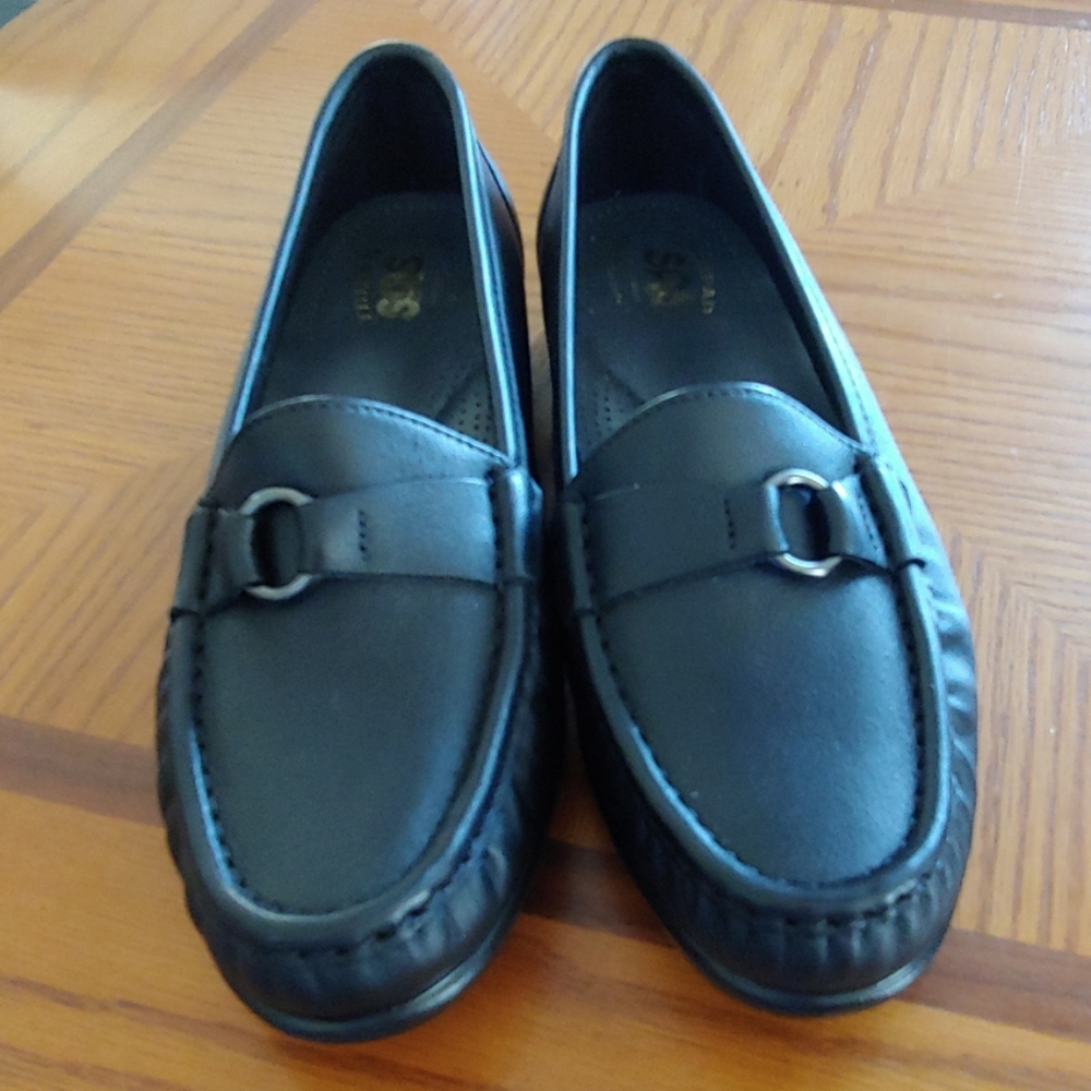 SAS black jewel loafers